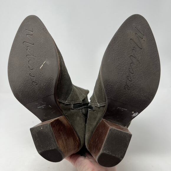 Matisse Laney Suede Leather Ankle Bootie Tassel Womens 10M Western Chunky Heel - Picture 9 of 13